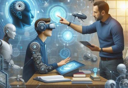 Un entorno de aprendizaje híbrido donde la inteligencia artificial y la realidad aumentada se integran con la mentoría tradicional.